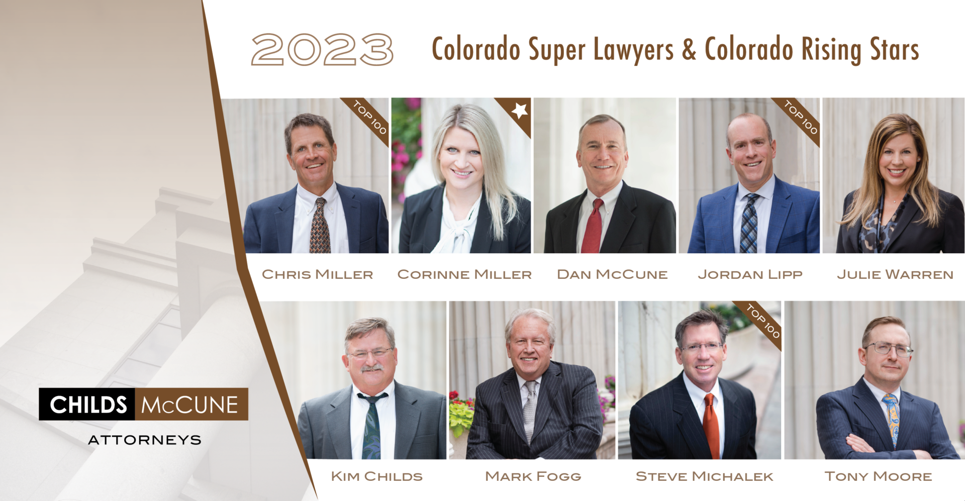 Nine Childs McCune Attorneys Recognized As 2023 Colorado Super Lawyers